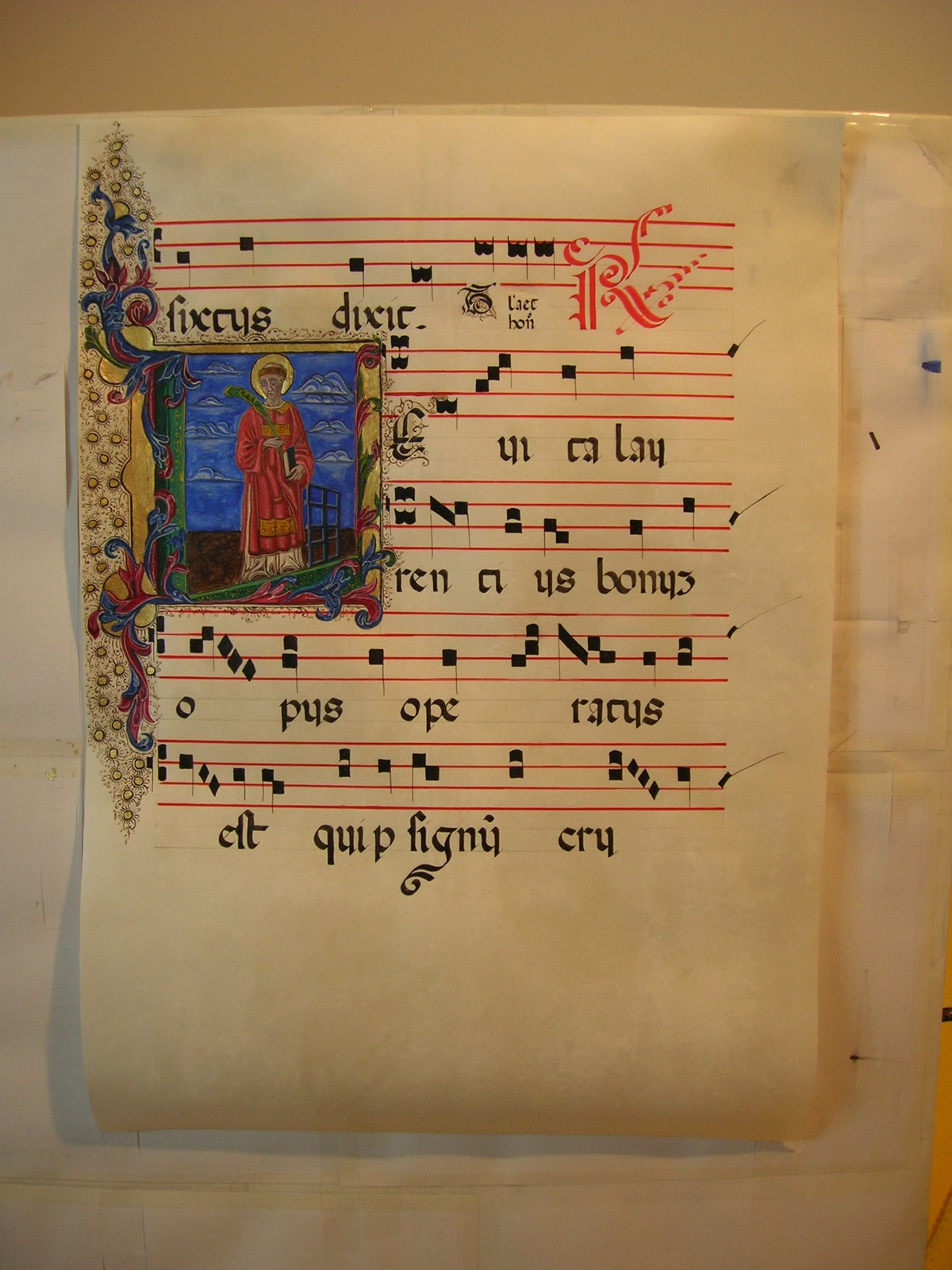 Anthem Book  XV Century, cm. 35 x 50 on original lambskin parchment