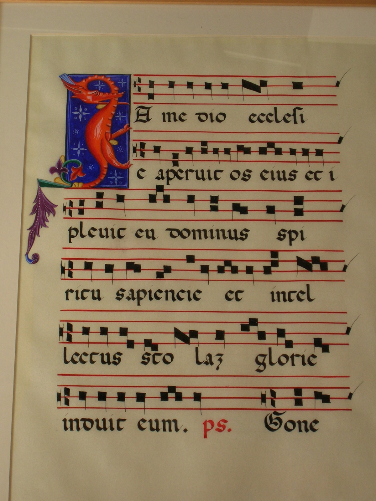 Anthem Book XIV Century, cm. 35 x 50 on parchment paper.