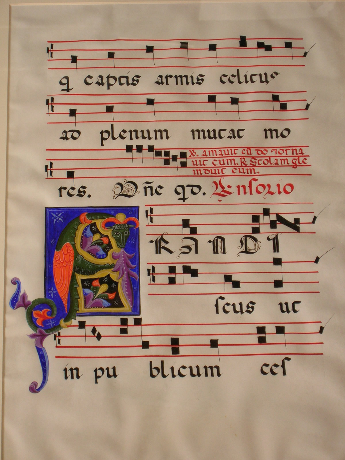 Anthem Book  XIV Century, cm. 35 x 50 on original lambskin parchment.