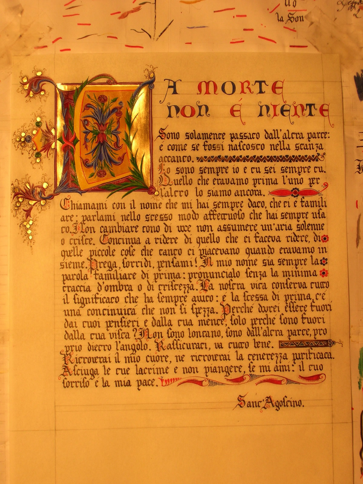Manuscript in miniature, cm. 35 x 50 on parchment paper.